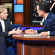 Illustration for article titled Ronan Farrow tells Stephen Colbert he’s seen the “master list” of Trump dirt buried by the iEnquirer/i